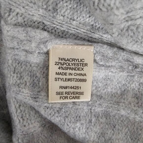 Sincerely Jules Ribbed Knit New Gray Crew Neck Dropped shoulder Sweater - Picture 4 of 5